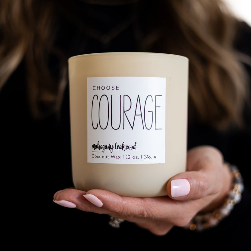 Courage Mahogany Teakwood Candle
