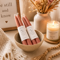 Terra Cotta Beeswax Taper Candles