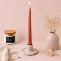 Terra Cotta Beeswax Taper Candles