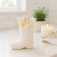 Cowboy Boot Match Holder: White