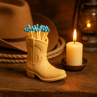 Cowboy Boot Match Holder: Brown