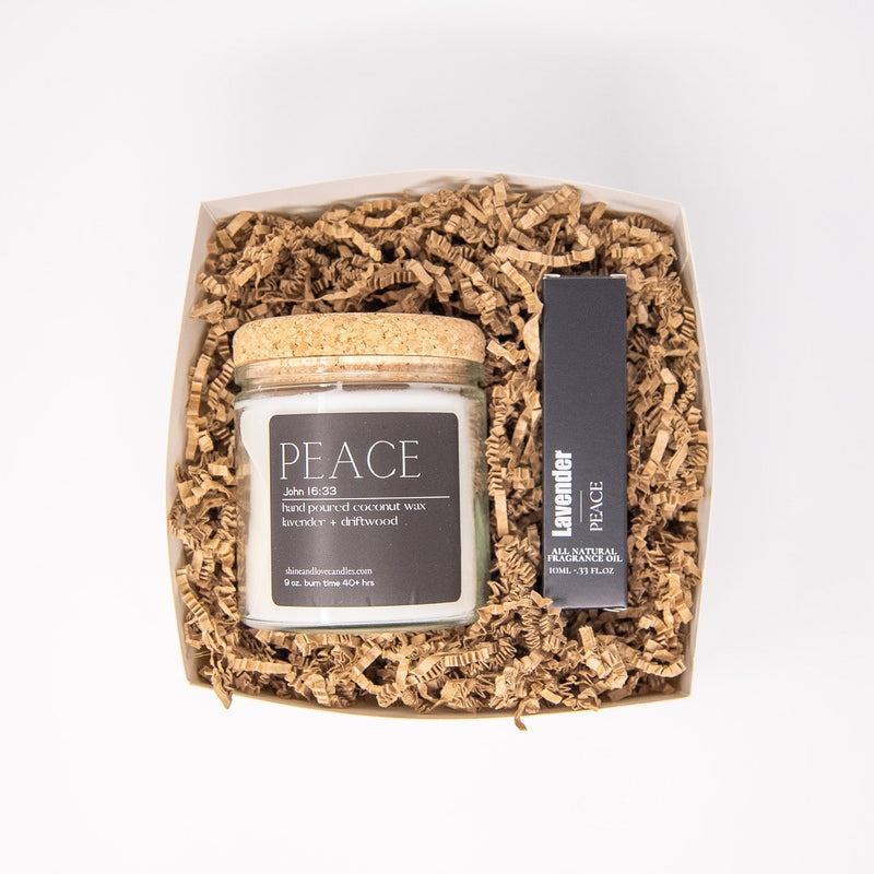 Lavender candle with roll on perfume to calm and sooth