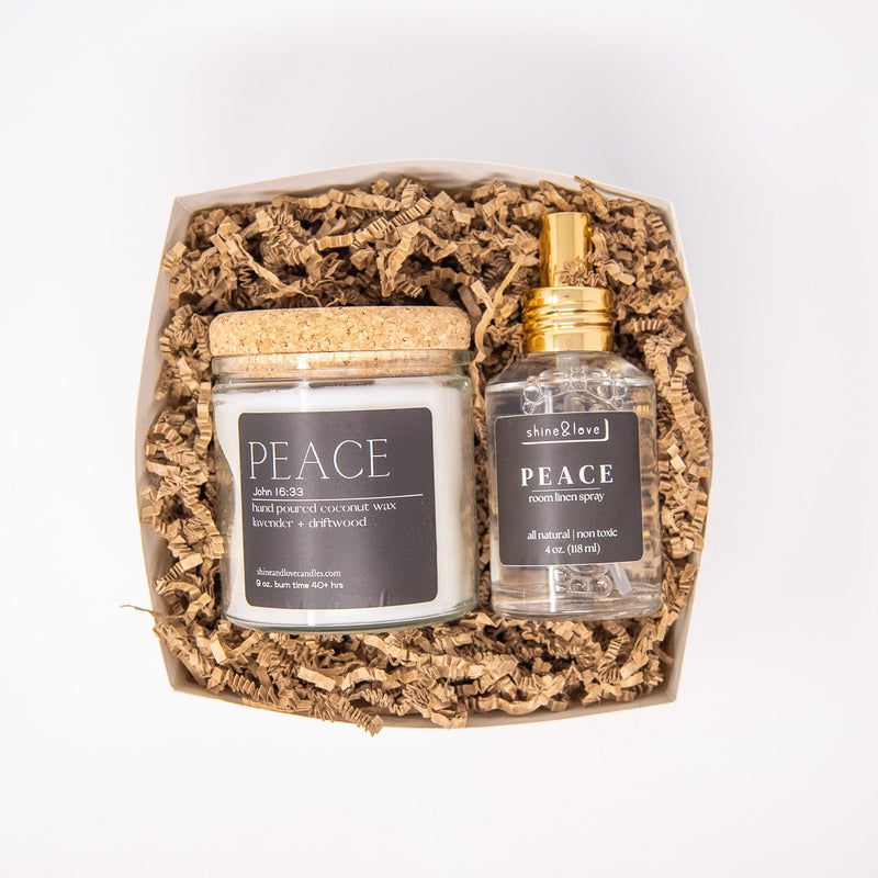 Lavender candle and room spray gift set