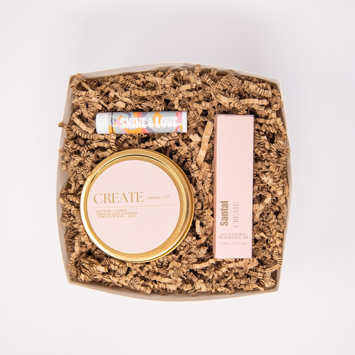 Mango Chapstick with perfume roll on products in a gift box