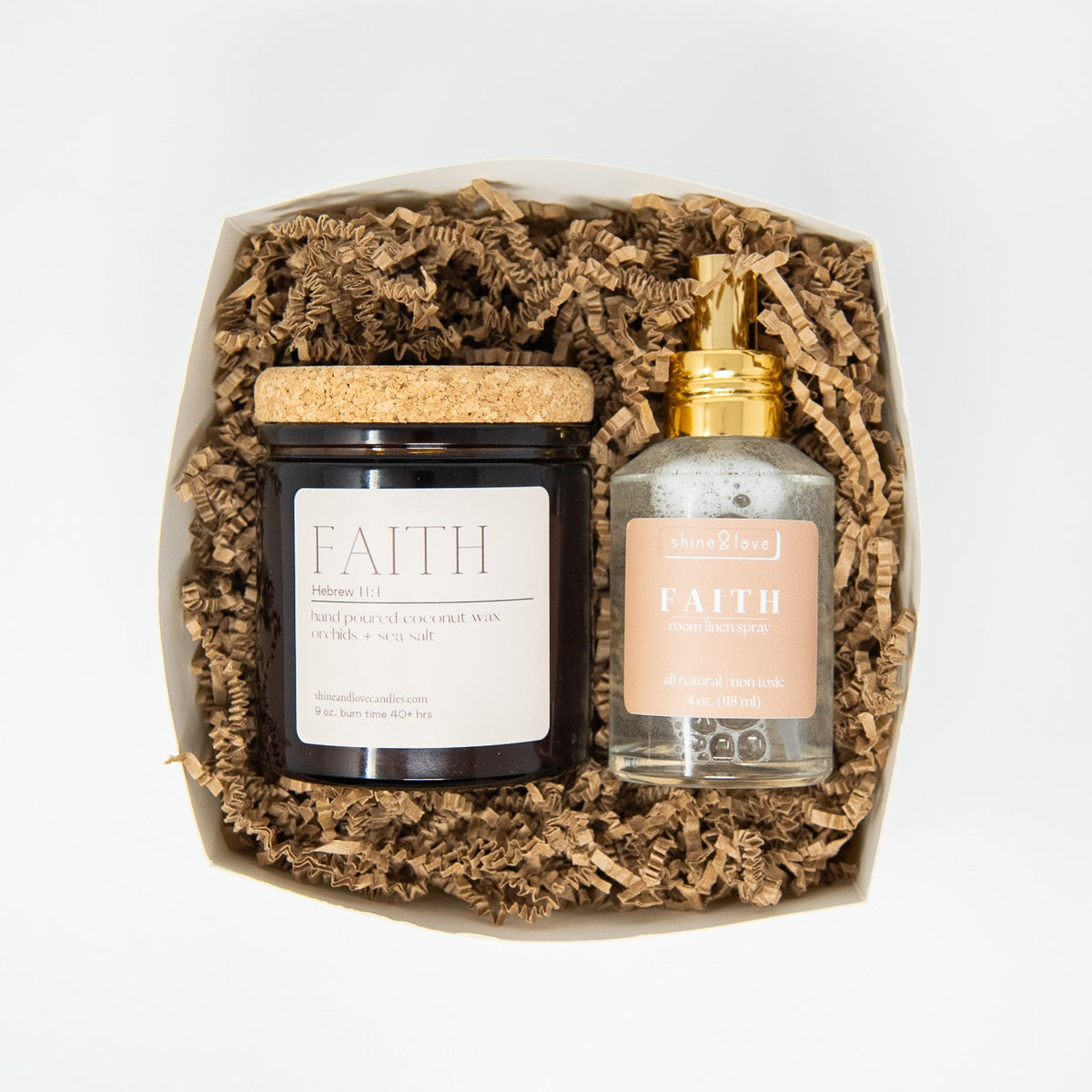 Luxury candle gift set with room spray