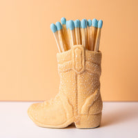 Cowboy boot-shaped holder gift