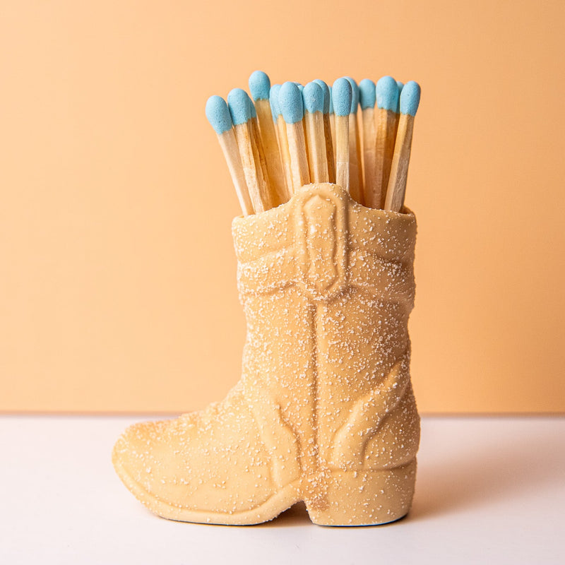 Cowboy boot-shaped holder gift
