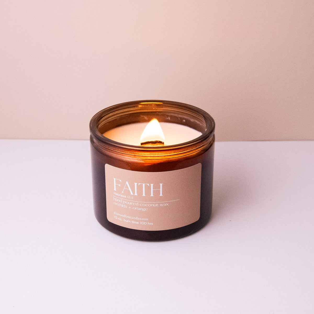 Candle inspired by 'FAITH' let's shine a  light into our homes.